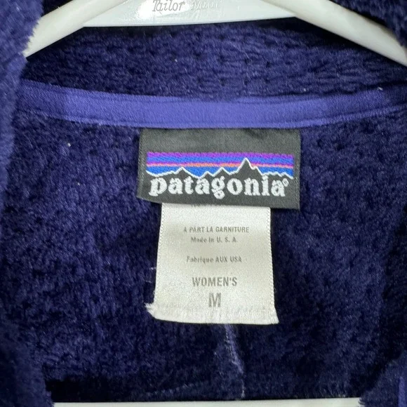 Patagonia Jacket Womens Medium Purple Long Sleeve Zip Up Fleece Logo Outdoor - Picture 3 of 11